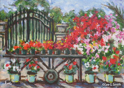 Rock City Gardens Gate and Flower Cart