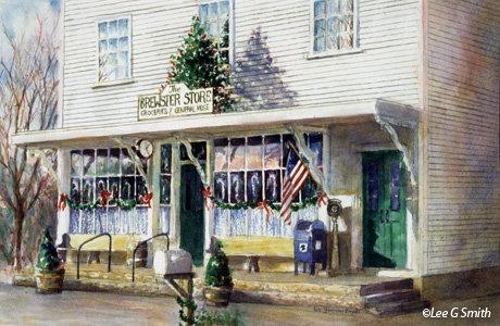 Brewster Store at Christmas
