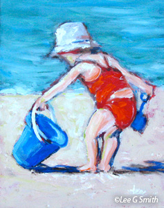 Girl with Blue Pail