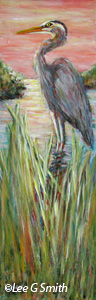 Great Blue Heron and Grasses
