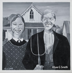 Jimmy and Rosalynn Carter, Grant Wood Style