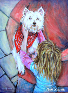 Westie and Girl Connect